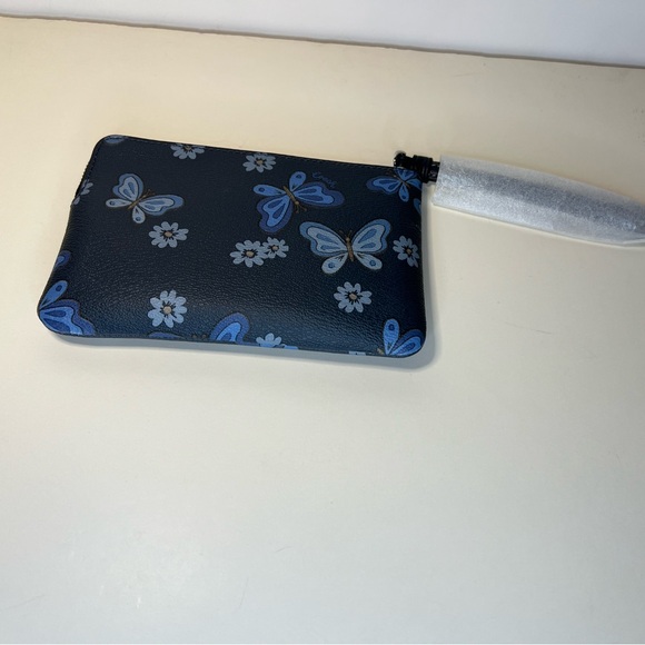 Coach Blue Butterfly Zippered Bag - Picture 3 of 3